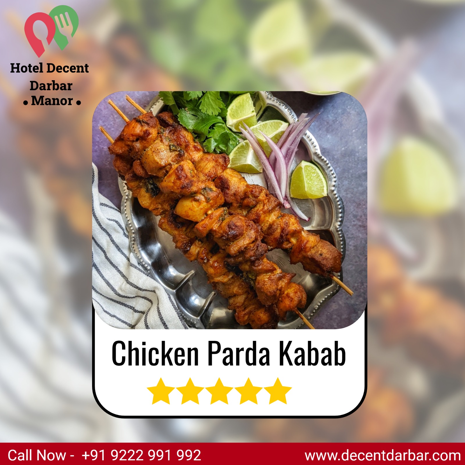 Savor the Flavor of Chicken Parda Kabab at 