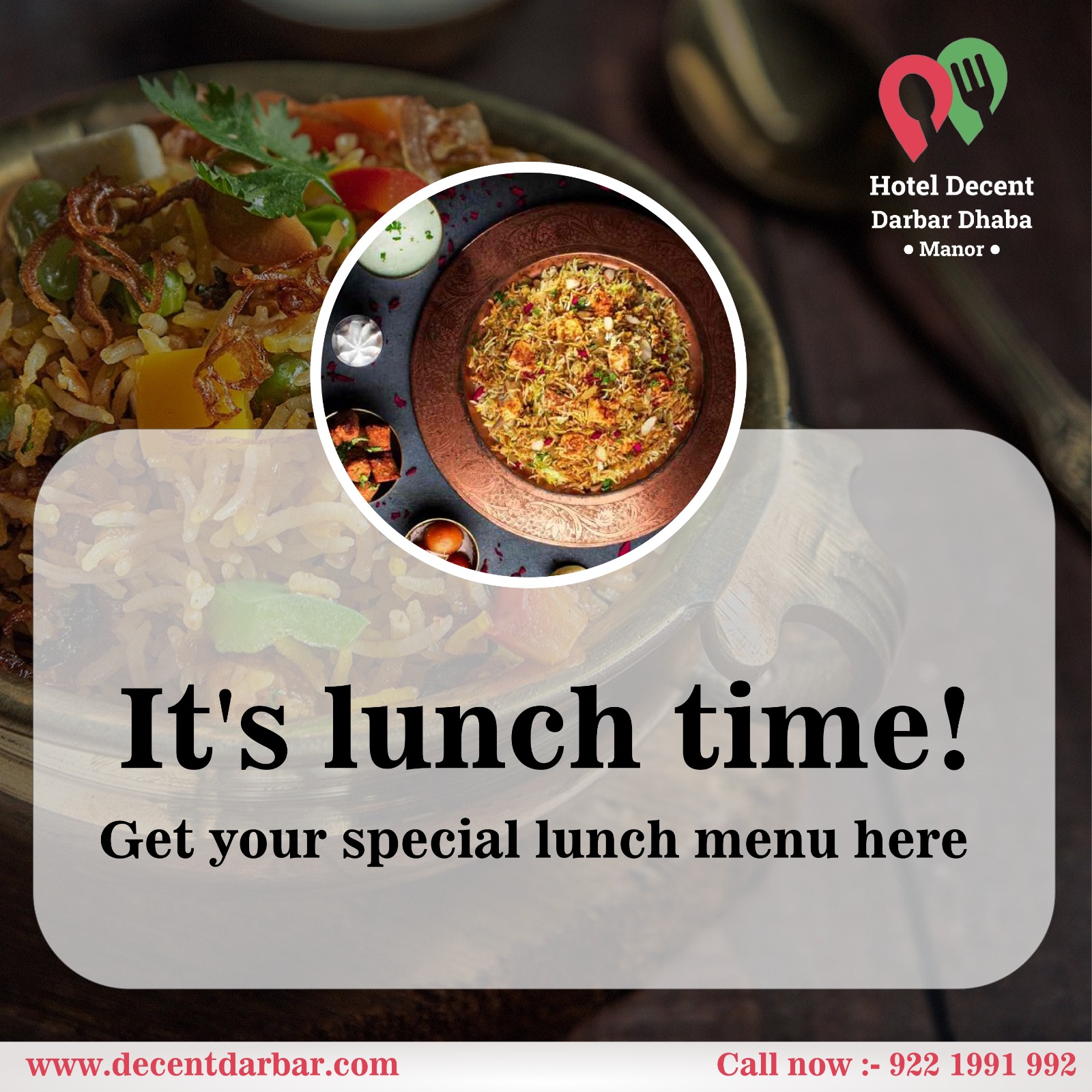 It's Lunch Time at Hotel Decent Darbar Dhaba