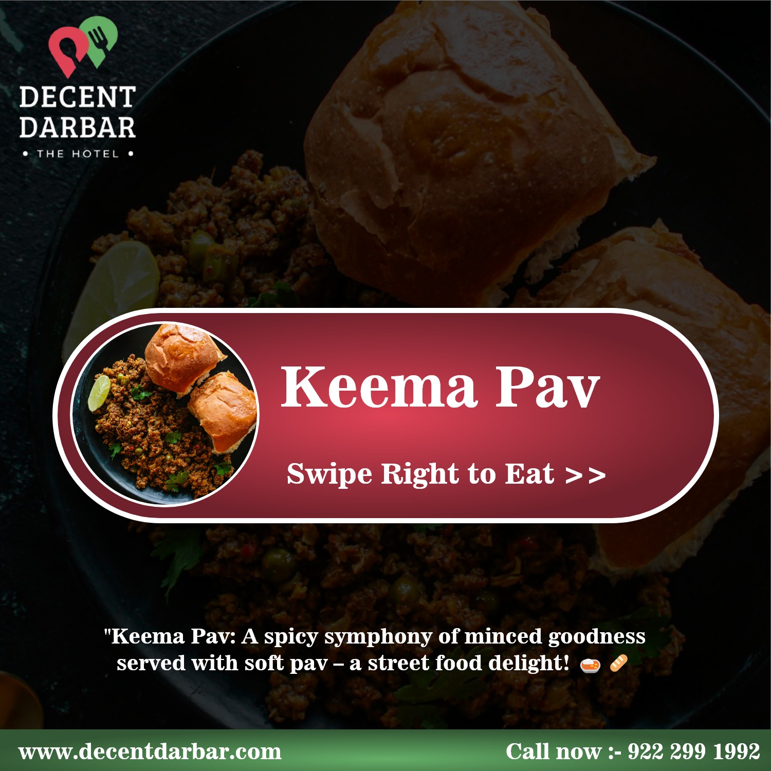 Indulge in Delicious Keema Pav at Our Hotel