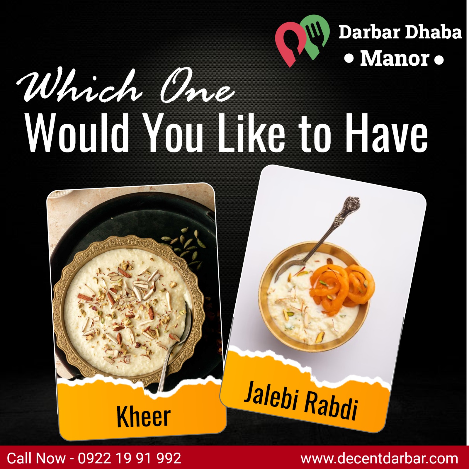 Kheer vs Jalebi Rabdi