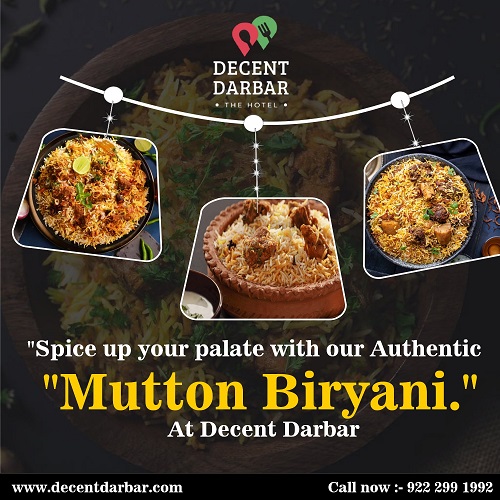 "Mutton biryani: Spice up your taste buds."