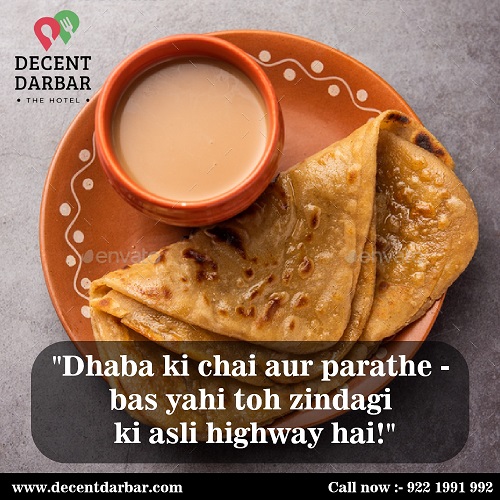 Roadside tea and Parathae from a 'dhaba' 